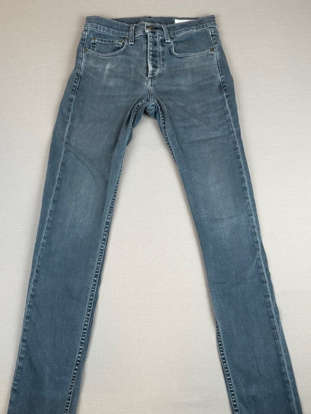 Rag & Bone Fit 2 Slim Jeans Mens 28 x 33 Minna Grey Faded Button Fly Standard